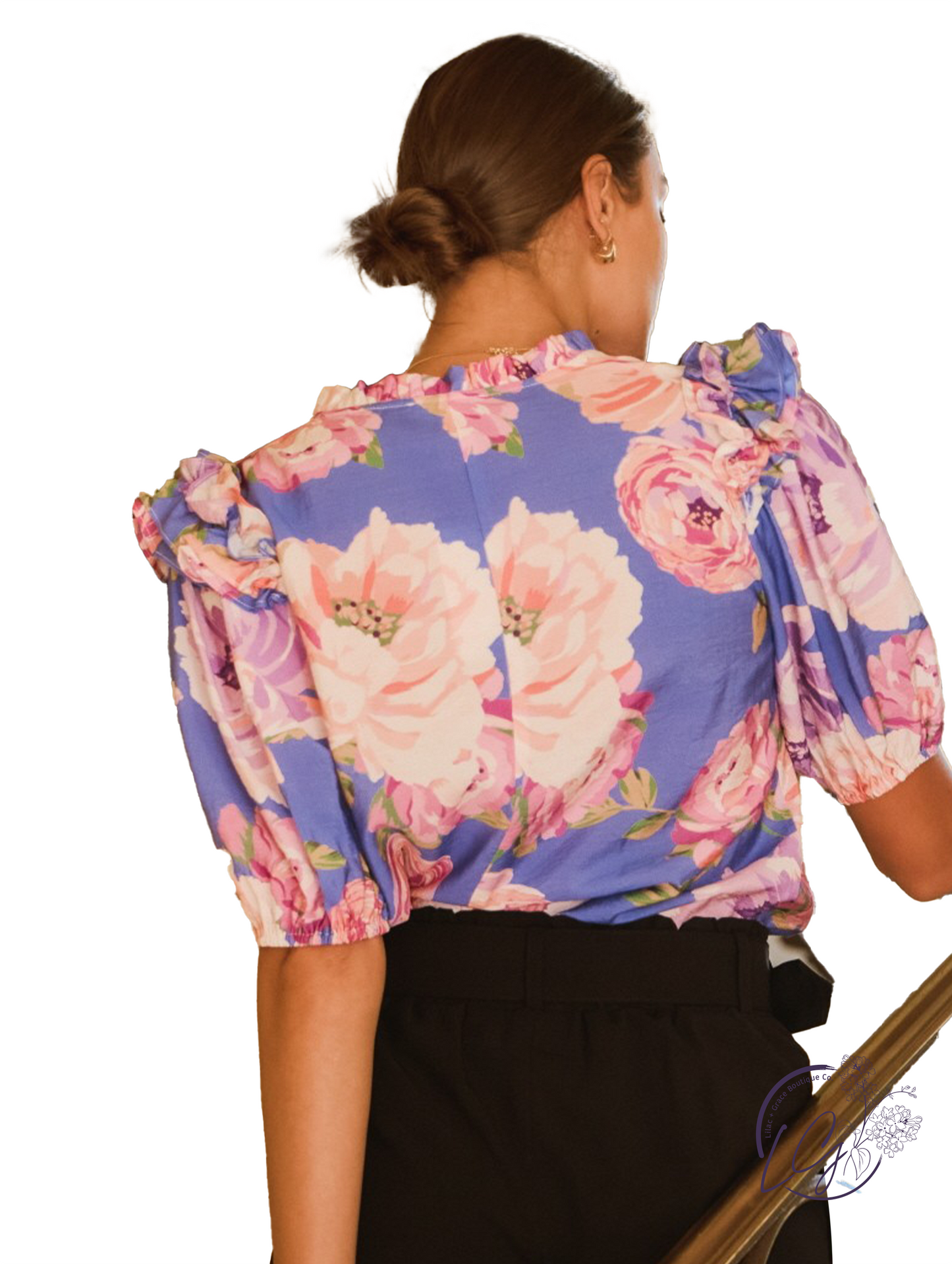 Curvy Sketchsong Printed Blouse