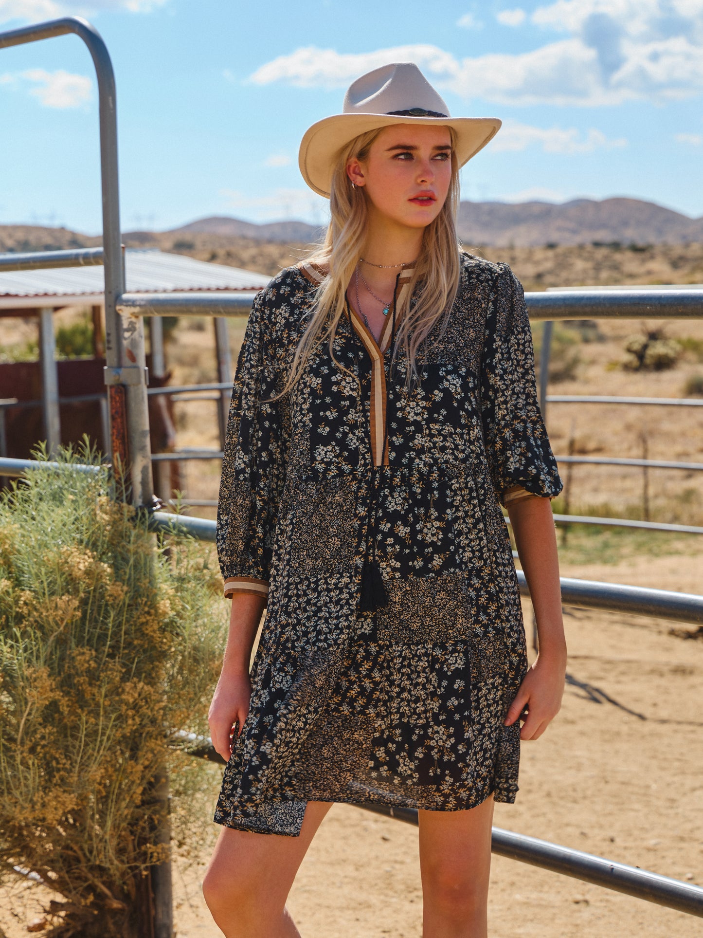 Western Winds Floral Printed Dress