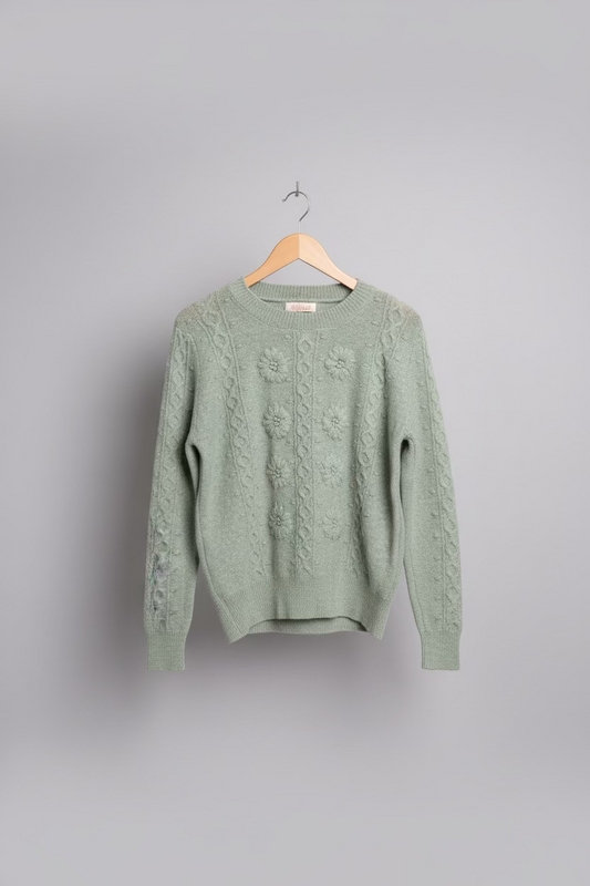 Rosy Cable Sweater