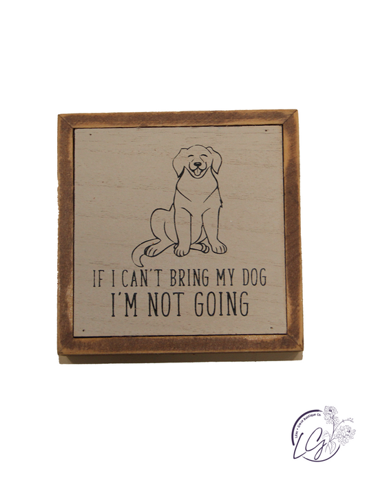 Wood Boxed Dog Signs 4X4