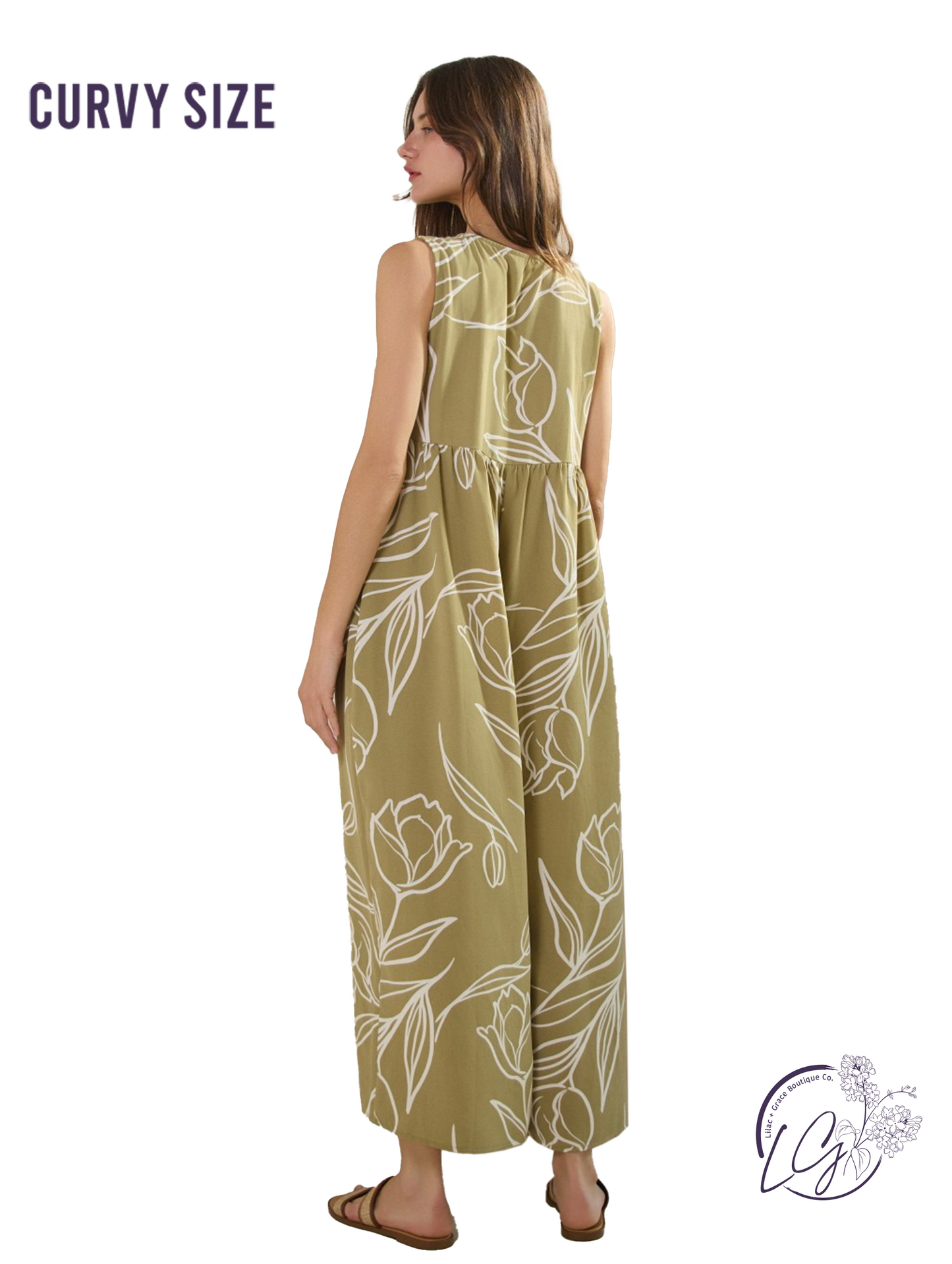 Curvy Golden Days Ahead Jumpsuit