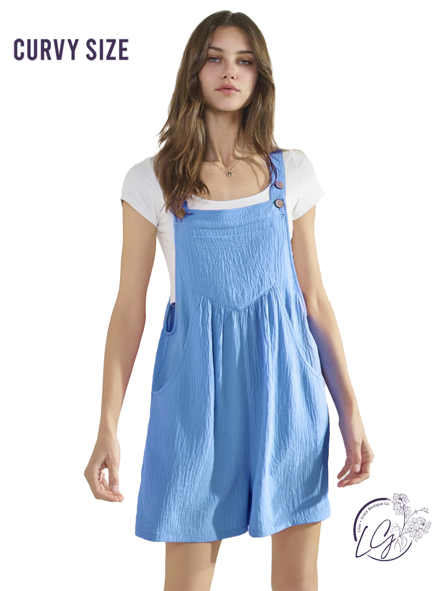 Curvy Breathe Easy Button Romper