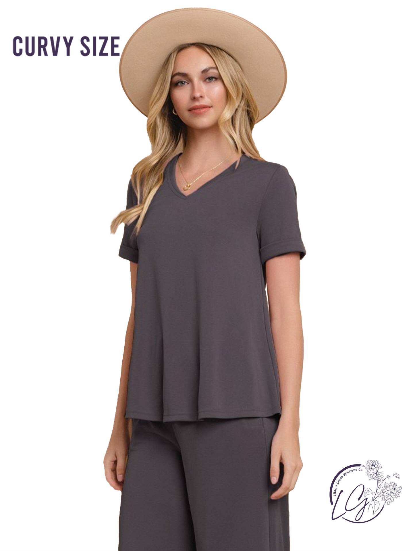 Curvy Basic Washed Modal Tee