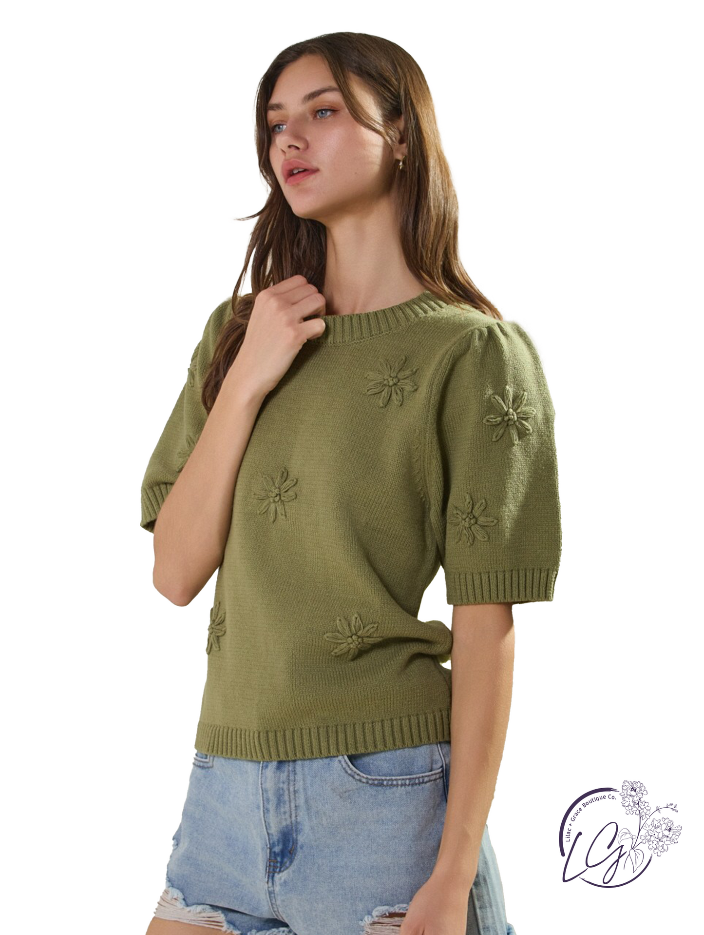 Curvy Softspoken Stitch Knit Sweater