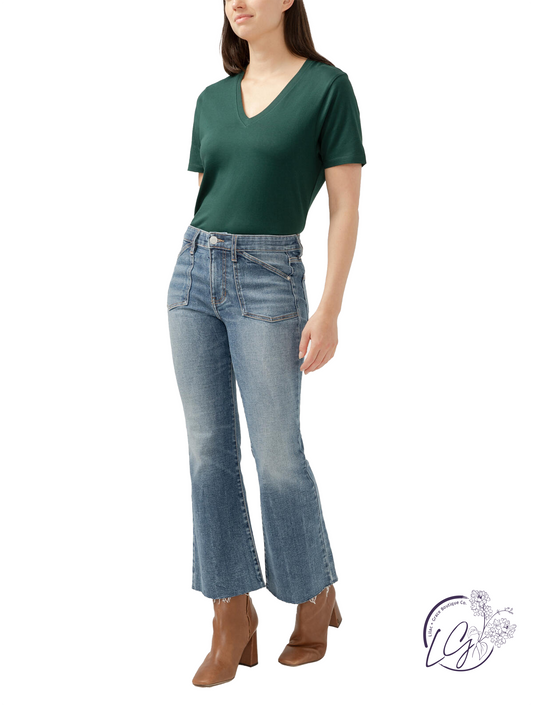 Alma Mid Rise Kick Flare Leg Jeans by JAG Jeans