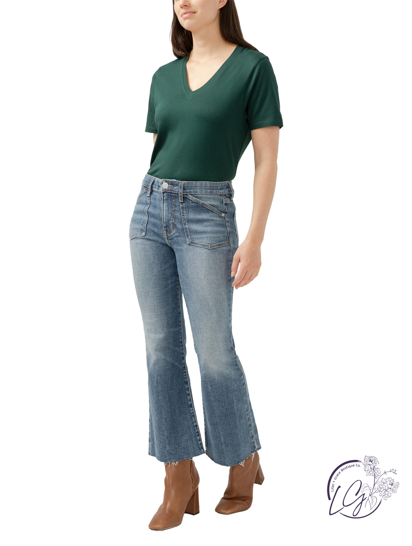 Alma Mid Rise Kick Flare Leg Jeans by JAG Jeans