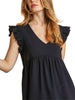 Radiant Ruffle V-Neck Mini Dress