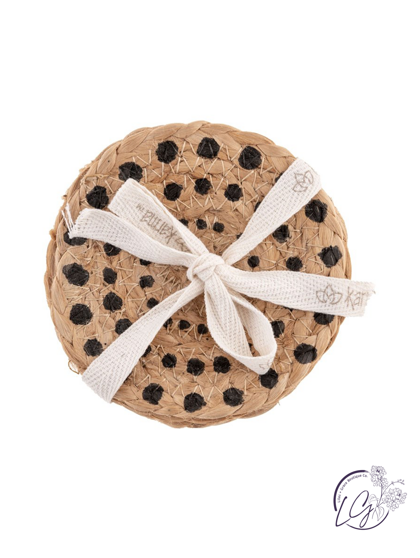 Woven Dot Coasters Set