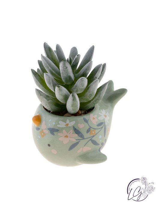 Shaped Succulent Pot Narwhal