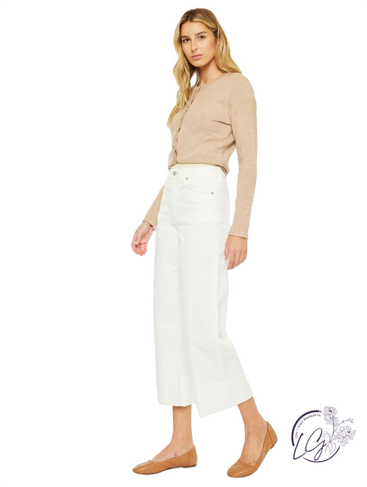 Livia Ultra High-Rise '90s Cropped Wide Leg Jeans by Kan Can