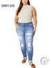 Curvy Maisie Mid Rise Super Skinny by Kancan