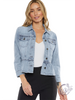 Sunset Edge Peplum Denim Jacket