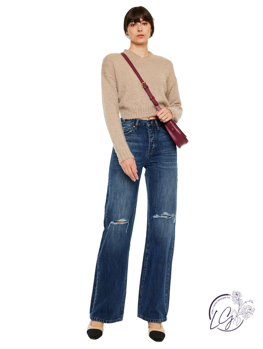 Amelia Ultra High-Rise '90s Wide Flare Jeans by Kan Can