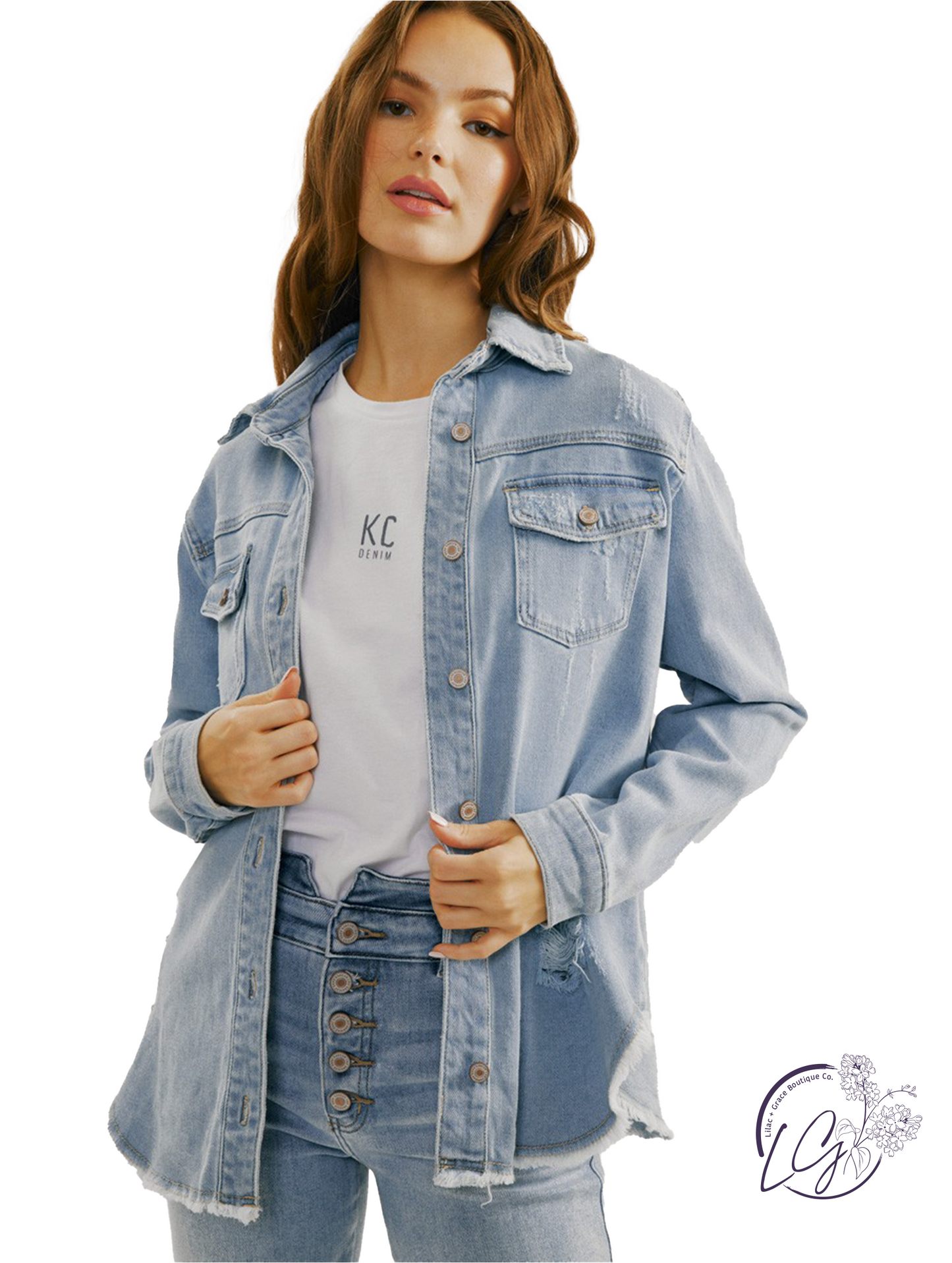 Margot Western Denim Button Down Shirt