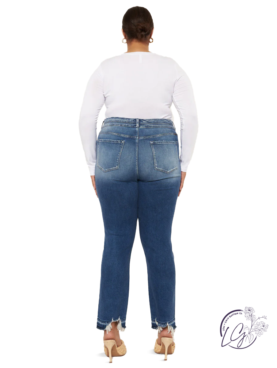 Curvy Marley High Rise Straight Leg Jean By KanCan