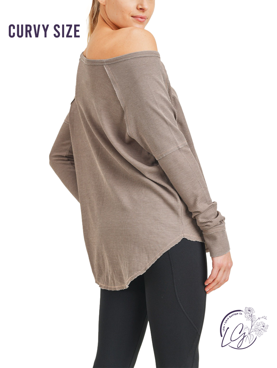 Curvy Training Waffle Raglan Tee