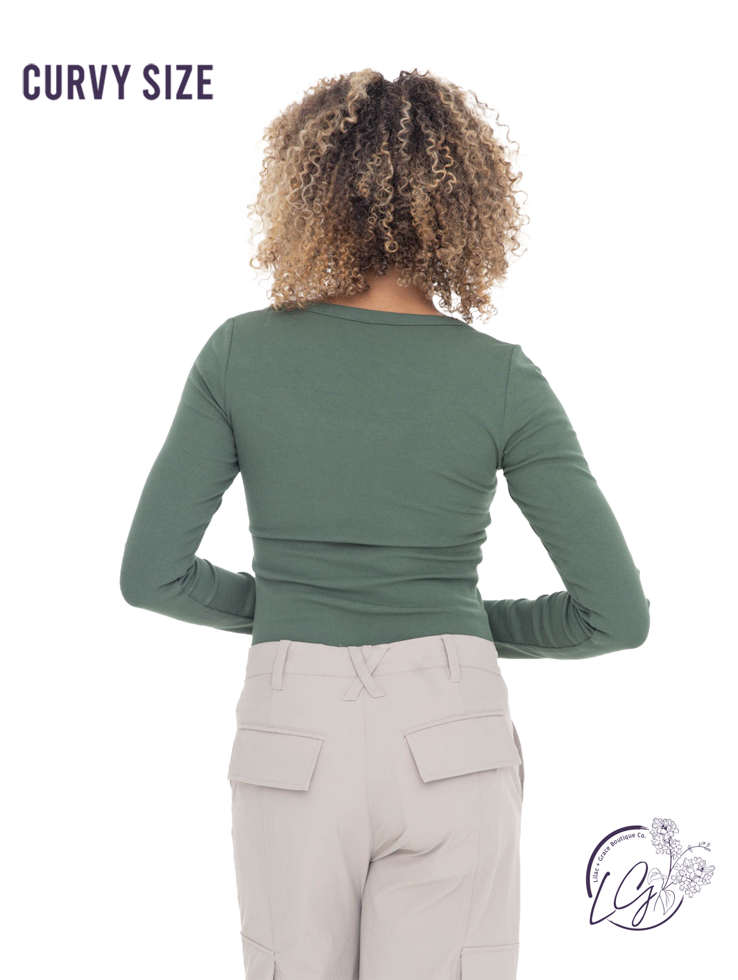 Curvy Streamline Scoop Neck Top