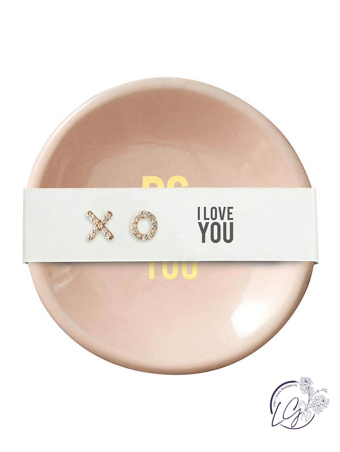 Ceramic Ring Dish & Earrings - PS I Love You