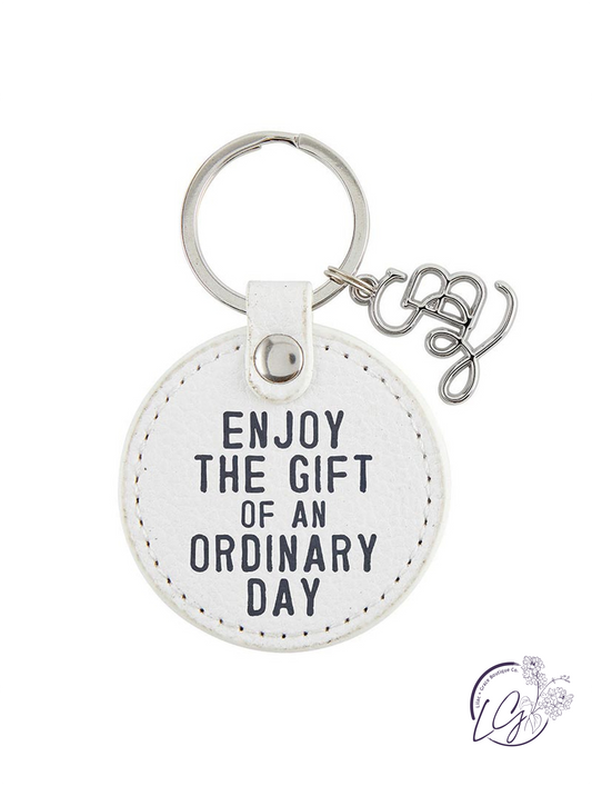 Face to Face Leather Key Tag - Enjoy The Gift