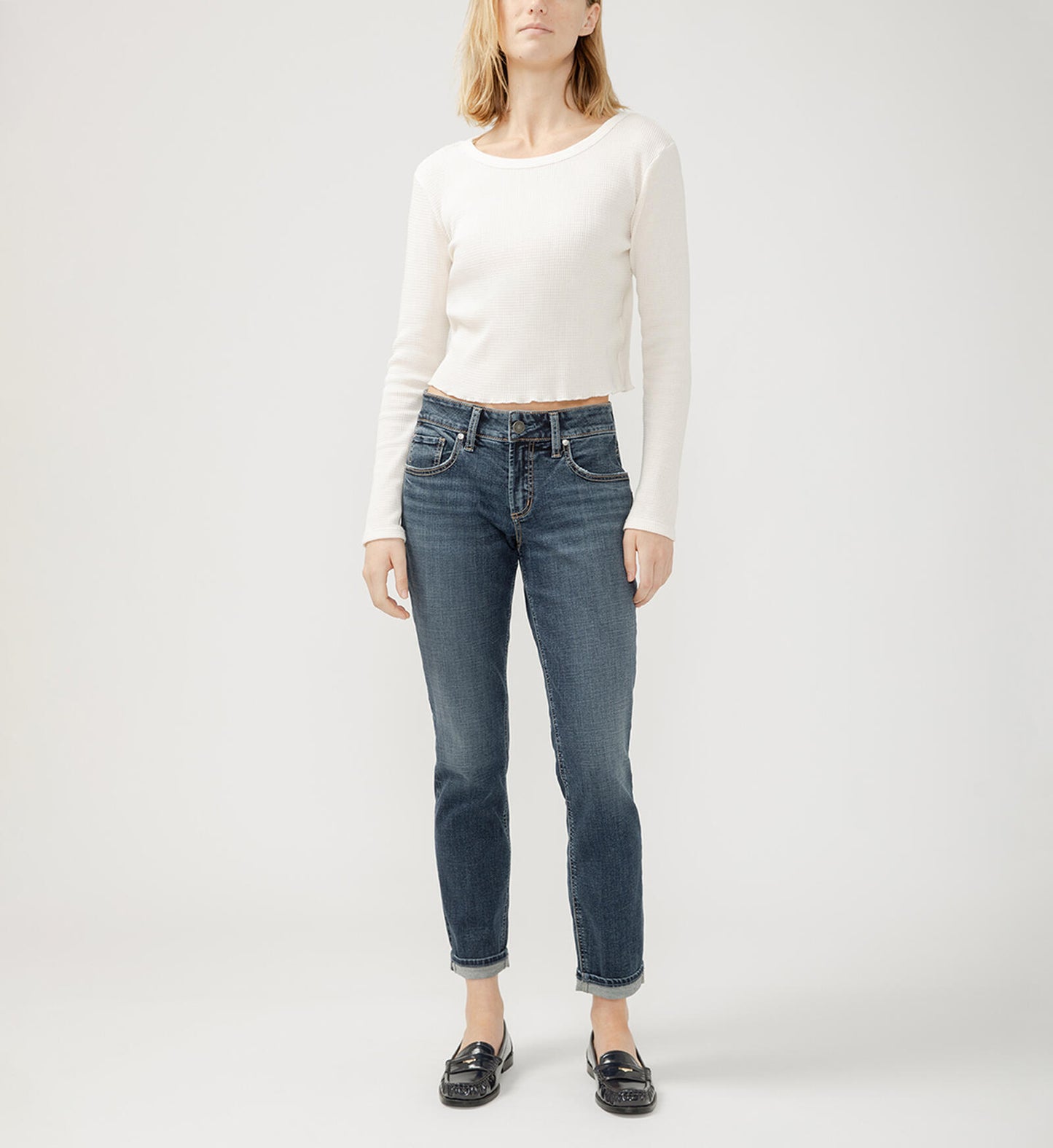 Antonella Boyfriend Mid Rise Non-Distressed by Silver Jeans
