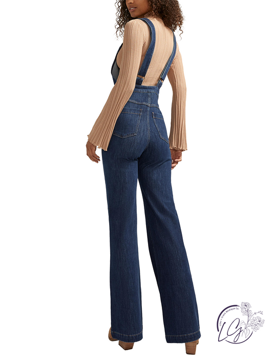 Donna 70s Flare Leg Overalls by Silver Jeans