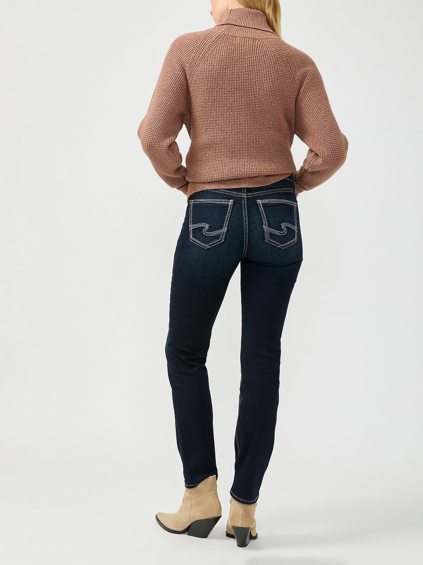 Bridgette Mid Rise Straight Leg Stretch Non-Distressed By Silver Jeans