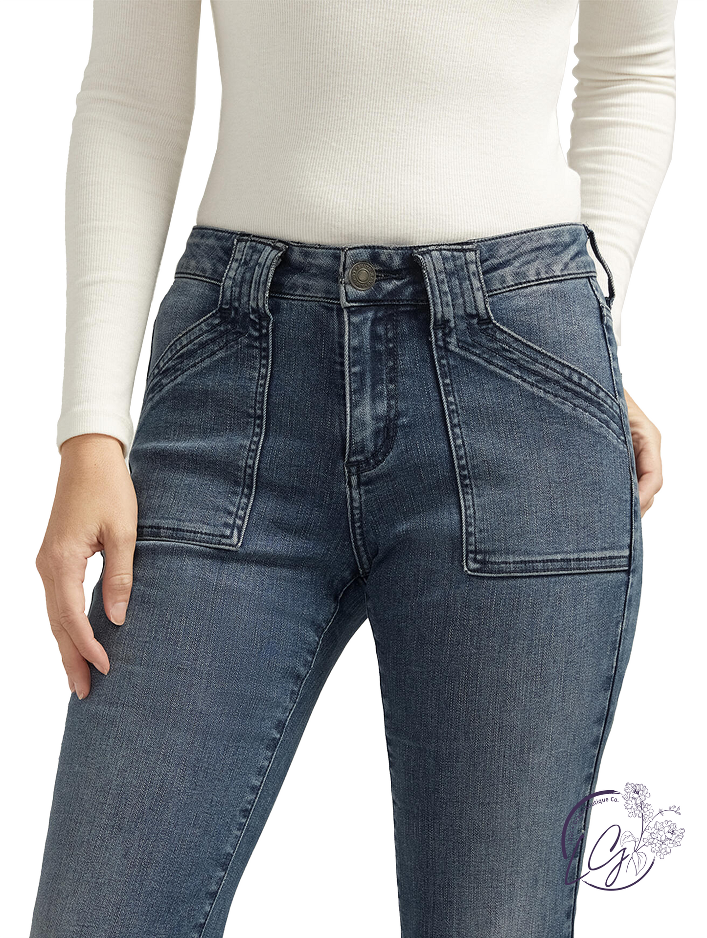 Stevie Suki Mid Rise Flare Leg Jeans by Silver Jeans