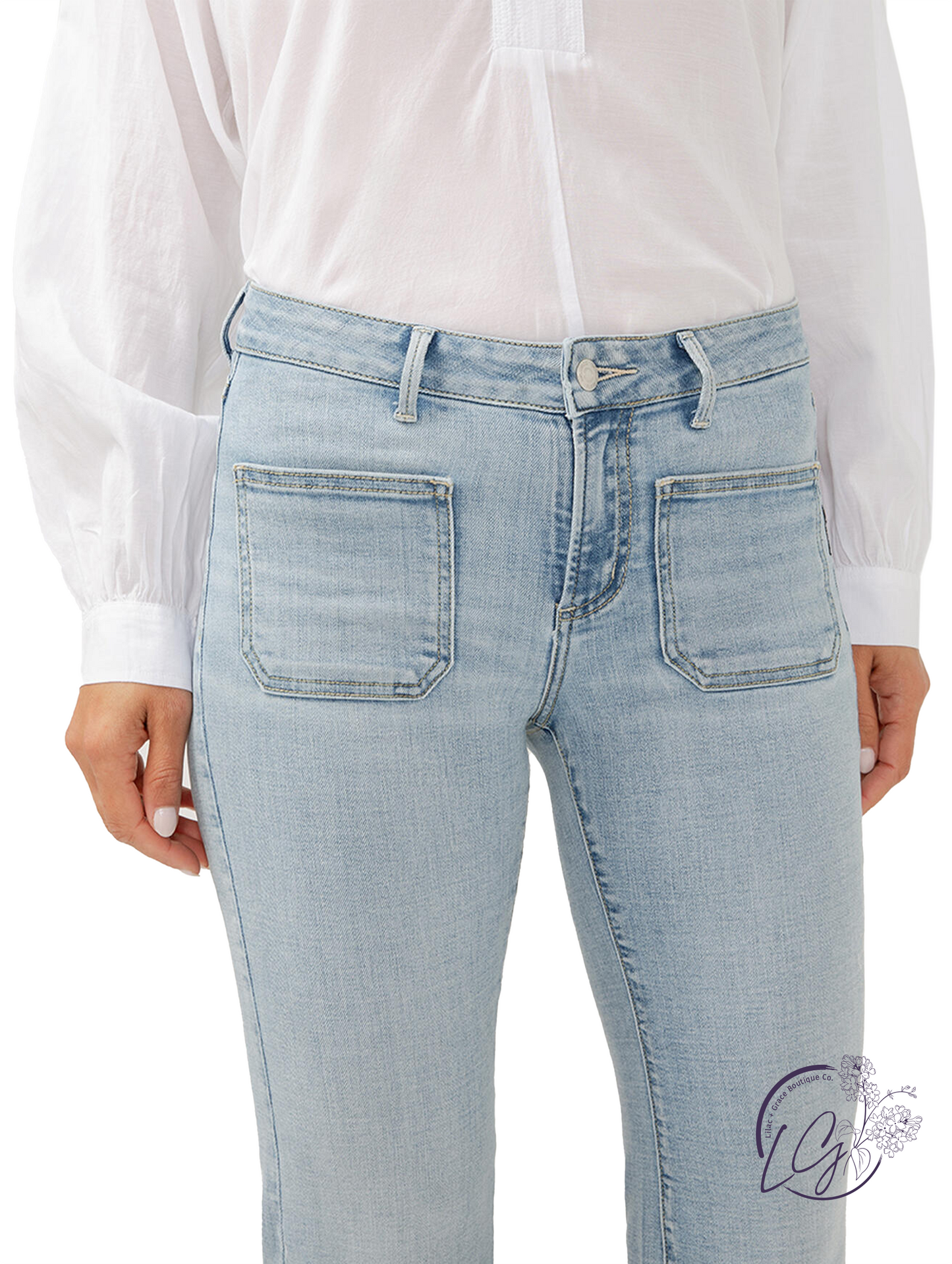 Clarissa Mid-Rise Flare Leg Jeans by Silver Jeans