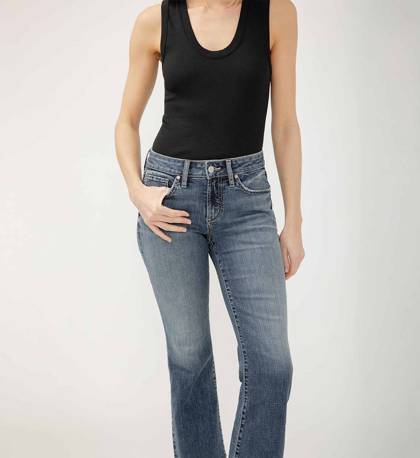 Montana Mid Rise Kick Flare Non-Distress by Silver Jeans