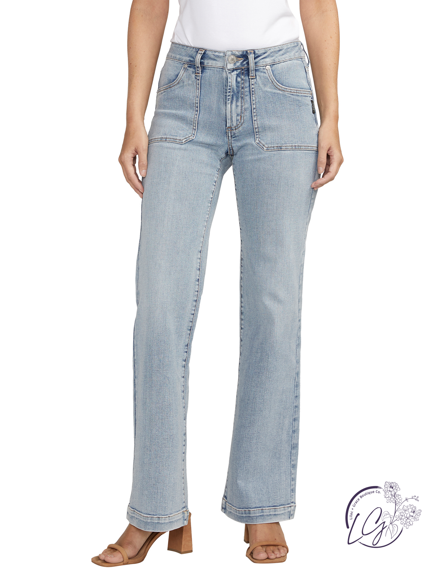 Sybil Mid Rise Trouser Non-Distress By Silver Jeans