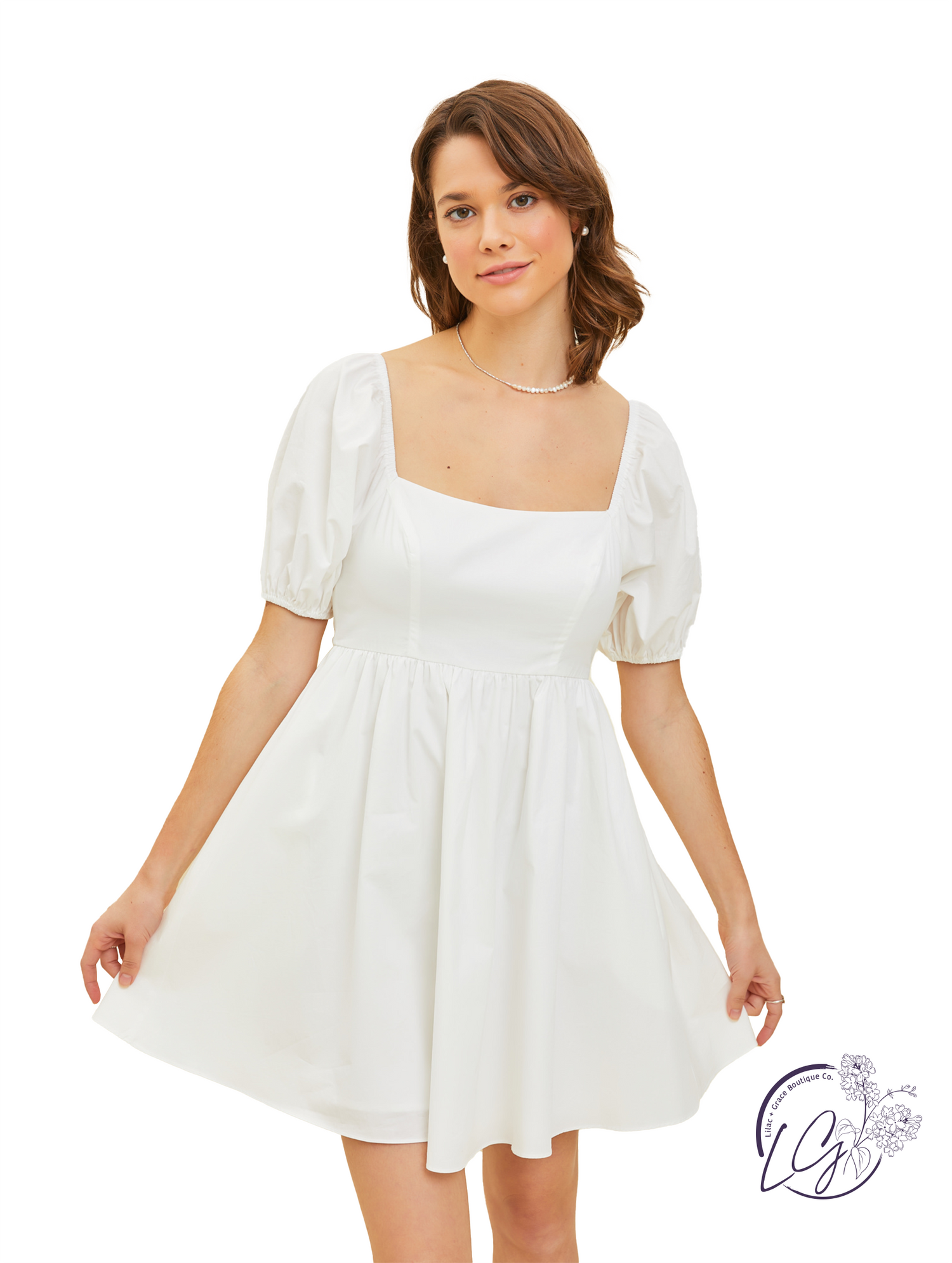 fairytale mini dress Fairytale Dream Sheer Sleeve Mini Dress White