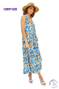 Curvy On Vacation Time Printed Maxi Dress