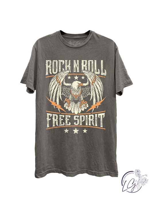 Rock And Roll Free Spirit Graphic Top