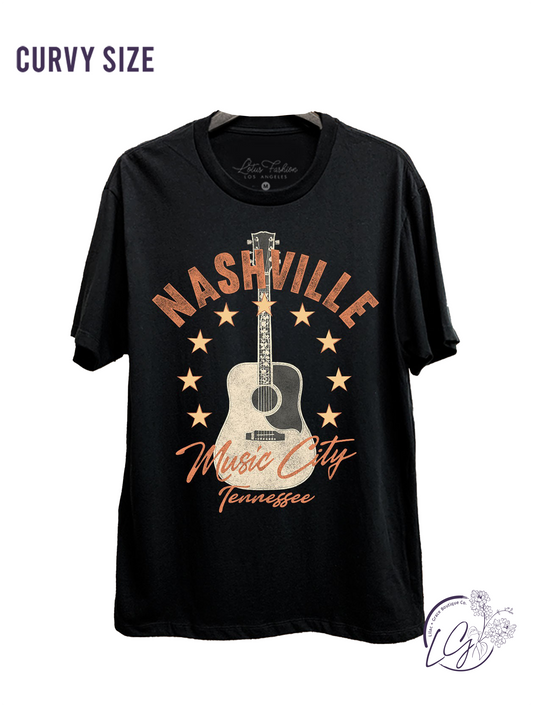 Curvy Nashville Music City Graphic Top