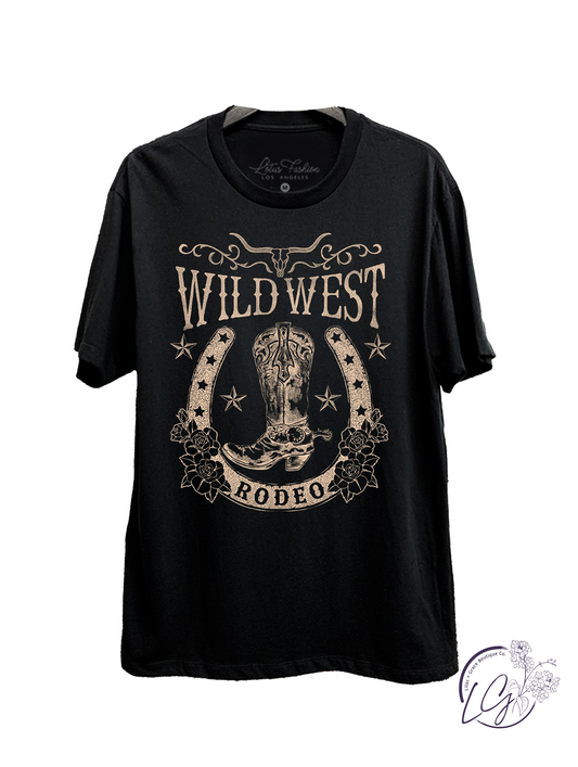 Curvy Wild West Rodeo Graphic Top