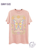 Curvy Kindness Is Free Butterfly Graphic Top