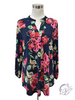 Navy Multi Floral Lizzy Top