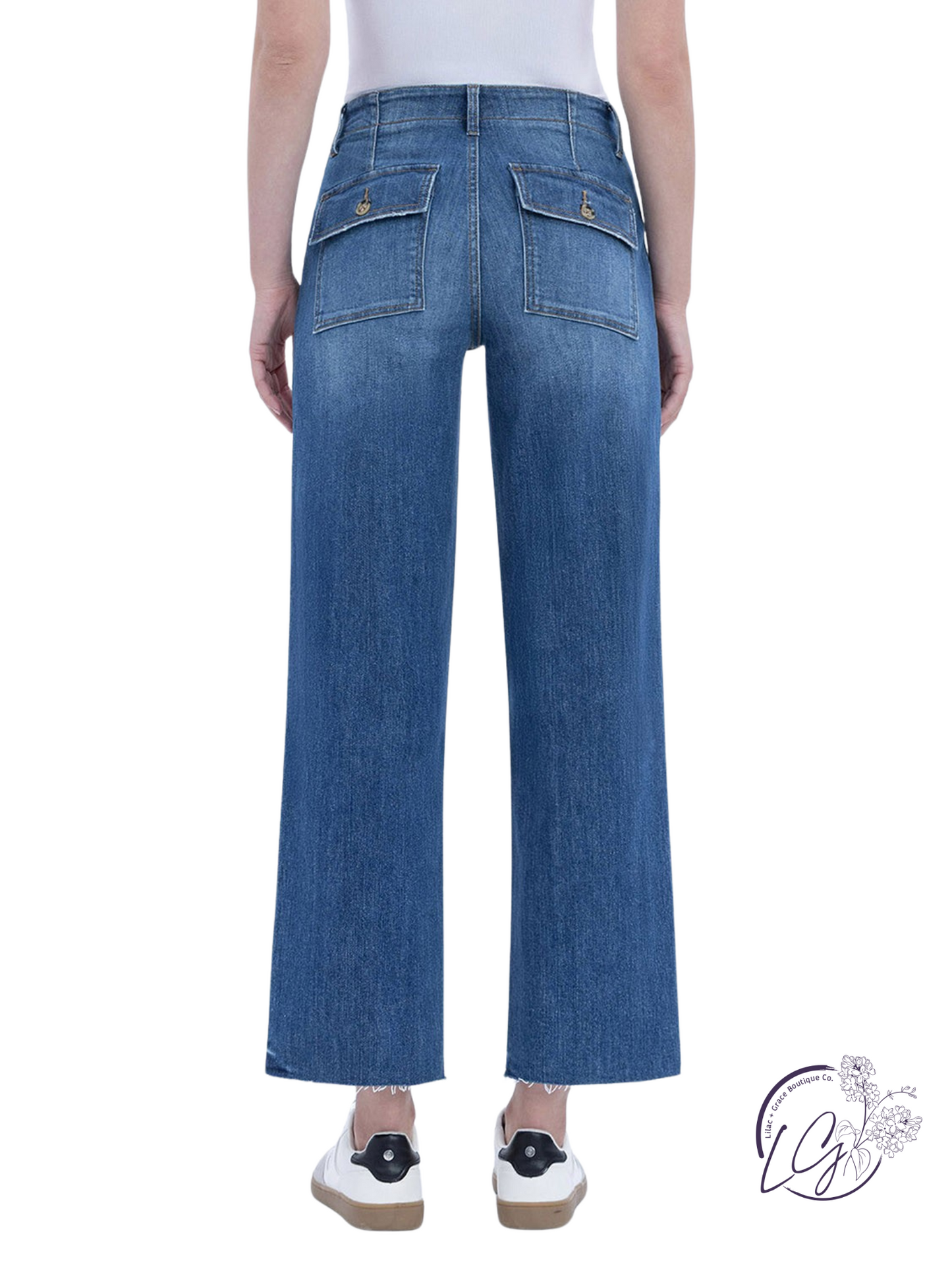 Diane High Rise Crop Straight Non-Distress by Lovervet