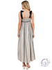 Sea Striped Smocked Midi Dress