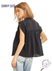 Curvy Love This Vibe Pleated Top