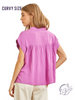 Curvy Love This Vibe Pleated Top