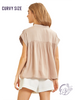 Curvy Love This Vibe Pleated Top