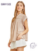 Curvy Love This Vibe Pleated Top