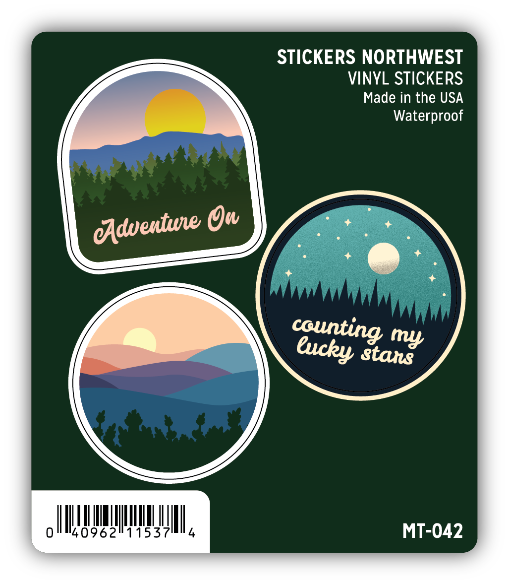 Sunset Landscape Mini Trio Sticker Pack