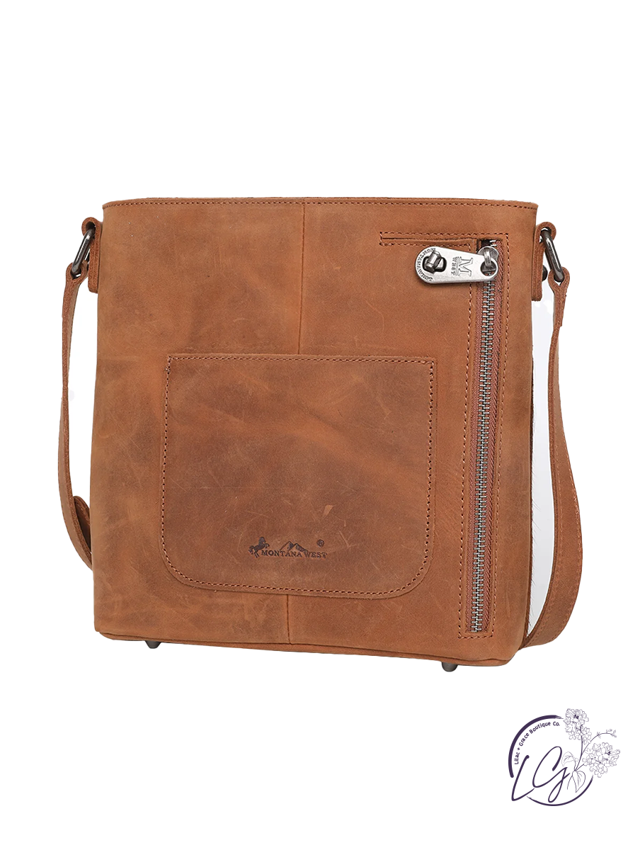 Montana West Genuine Leather Concealed Carry Crossbody