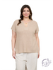Curvy Sundell Split Neck Pullover Top