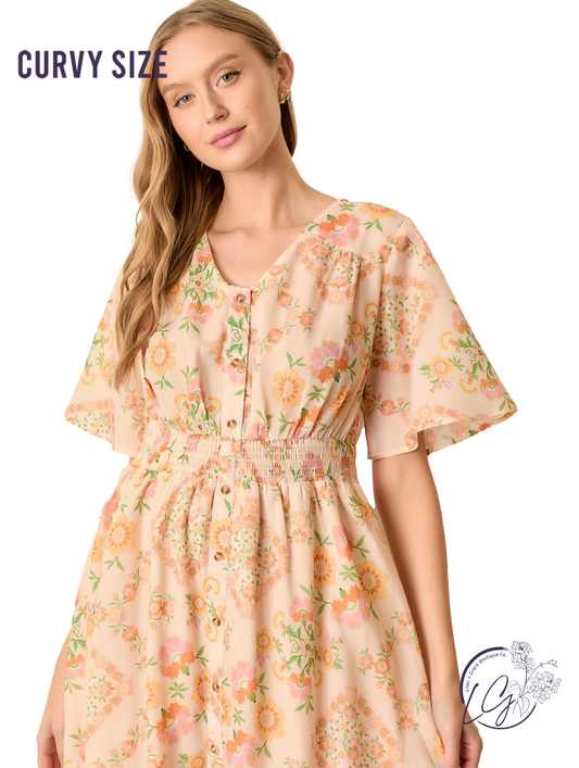 Curvy Green Meets The Sun Dress