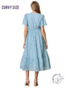 Curvy Wildfern Whisper Midi Dress