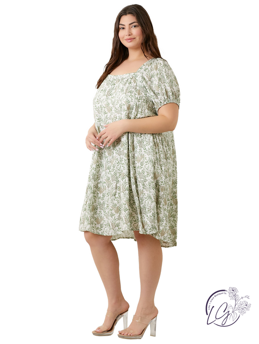 Curvy Stillness in Hue Dress