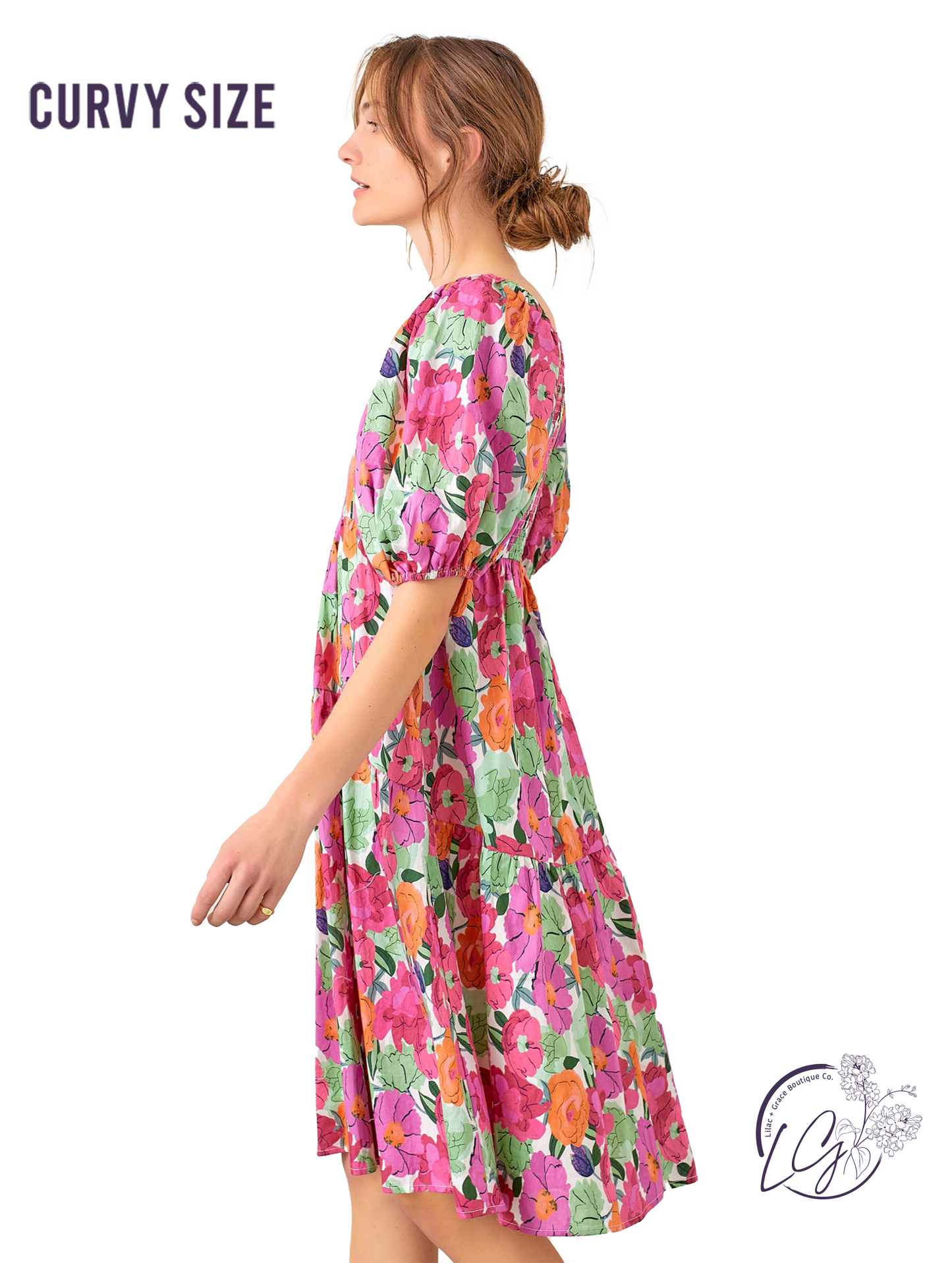 Curvy Tea Glows In Sunlight Dress